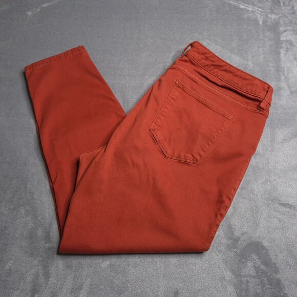 a.n.a Womens Skinny Ankle Jeans 16W High Rise Stretch Rust Orange - Picture 1 of 8